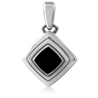 SURGICAL STEEL JEWELED PENDANT