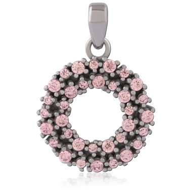SURGICAL STEEL JEWELED PENDANT