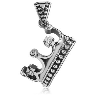 316L SURGICAL STEEL JEWELED PENDANT