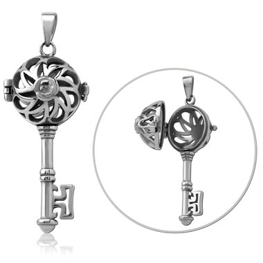 316L SURGICAL STEEL PENDANT - KEY LOCKET