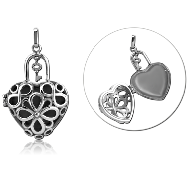 316L SURGICAL STEEL PENDANT - HEART LOCKET