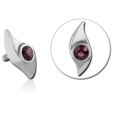 SURGICAL STEEL JEWELED PUSH FIT ATTACHMENT FOR BIOFLEX INTERNAL LABRET - PROPELLER