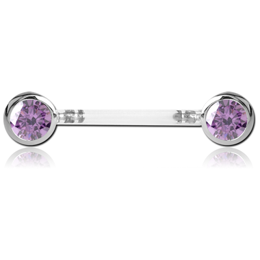 BIOFLEX PUSH FIT JEWELED NIPPLE BARBELL - ROUNDS