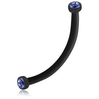 BIOFLEX INTERNAL CURVED MICRO BARBELL WITH BIOFLEX JEWELED PUSH FIT DISCS