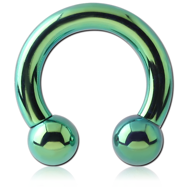 ANODISED TITANIUM CIRCULAR BARBELL