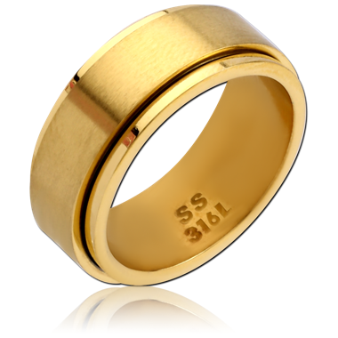 GOLD PVD COATED STAINLESS STEEL RING