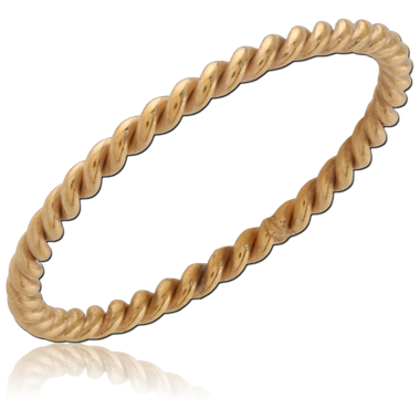 316L GOLD PVD 18K COATED SURGICAL STEEL RING
