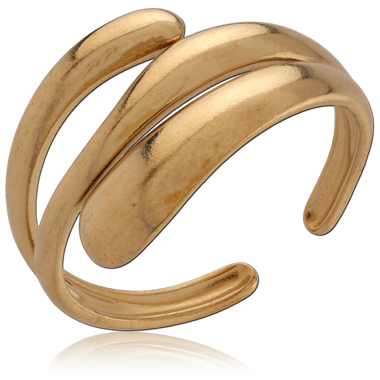 316L GOLD PVD 18K COATED SURGICAL STEEL RING