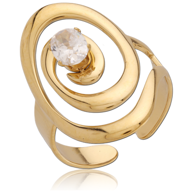 316L GOLD PVD 18K COATED SURGICAL STEEL RING