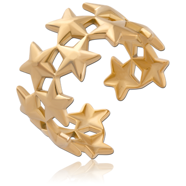 316L GOLD PVD 18K COATED SURGICAL STEEL RING