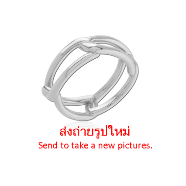 316L PLATINUM PVD COATED SURGICAL STEEL RING INTERLOCKING LINK BAND