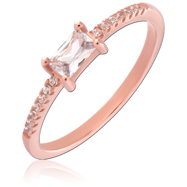 ROSE GOLD PLATED STERLING SILVER 925 RING