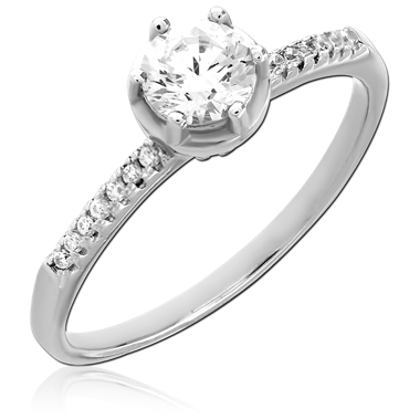 STERLING SILVER 925 PLATED JEWELED RING