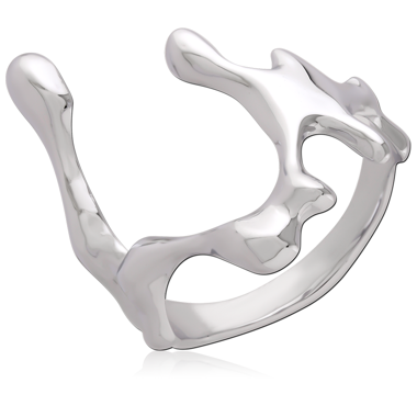 316L SURGICAL STEEL RING ORGANIC OPEN BAND