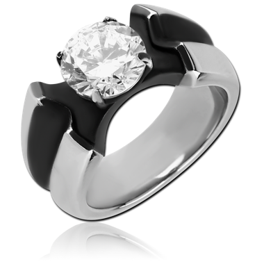 SURGICAL STEEL JEWJELD RING