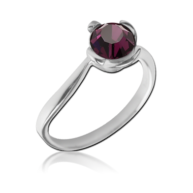 316L SURGICAL STEEL JEWELED RING