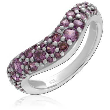 STERLING SILVER 925 NATURAL STONE CLUSTER RING