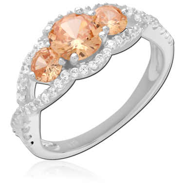 STERLING SILVER 925 JEWELED RING