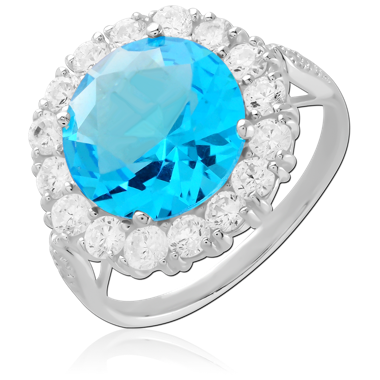 STERLING SILVER 925 JEWELED RING