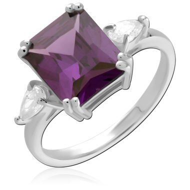 STERLING SILVER 925 JEWELED RING