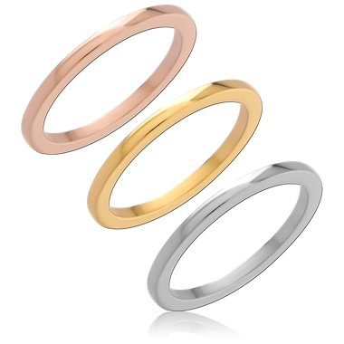 SURGICAL STEEL WIRE CUT THREE TONE RING