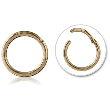 STERILE 14K GOLD HINGE SEGMENT RING PLAIN