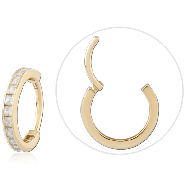 14K YELLOW GOLD JEWELED MULTI PURPOSE CLICKER