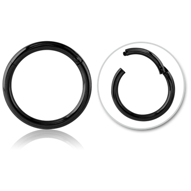 BLACK PVD COATED TITANIUM HINGED SEGMENT RING