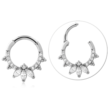 STERLING SILVER 925 RHODIUM PLATED JEWELED MULTI PURPOSE CLICKER