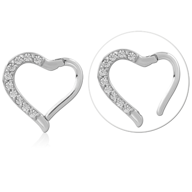 SURGICAL STEEL HINGED CLICKER - HEART