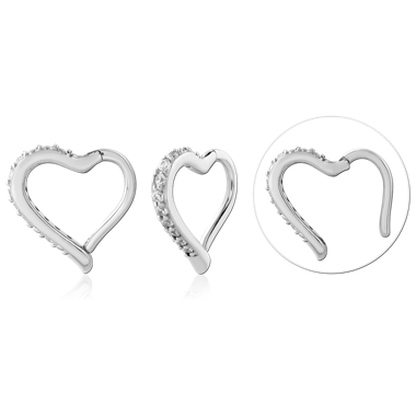SURGICAL STEEL HINGED CLICKER - HEART