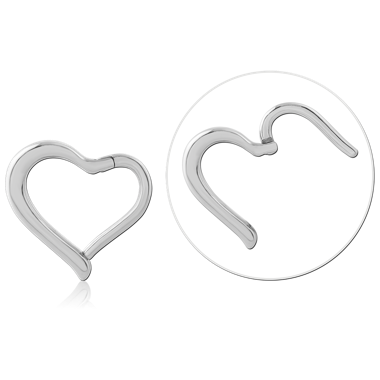 SURGICAL STEEL HINGED CLICKER - HEART