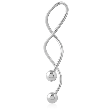 SURGICAL STEEL TWIST BARBELL WITH 3MM BALLS