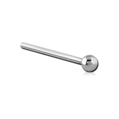 SURGICAL STEEL STRAIGHT BALL NOSE STUD 15MM