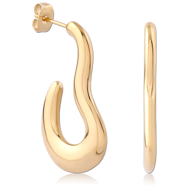GOLD PVD 18K COATED SURGICAL STEEL EAR STUDS PAIR
