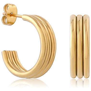 GOLD PLATED 18K STERLING SILVER 925 STUD EARRINGS