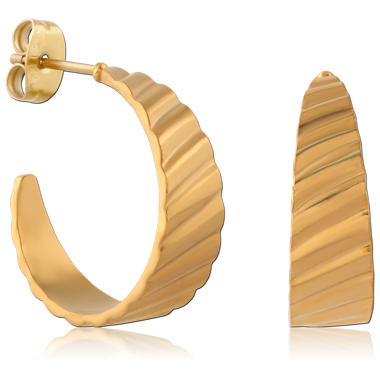 GOLD PLATED 18K STERLING SILVER 925 STUD EARRINGS