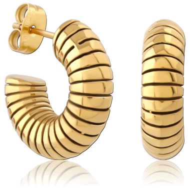 GOLD PLATED 18K STERLING SILVER 925 STUD EARRINGS