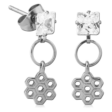 316L SURGICAL STEEL EAR STUDS PAIR