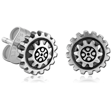 316L SURGICAL STEEL EAR STUDS PAIR