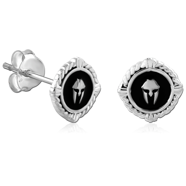 STERLING SILVER 925 PLATED EAR STUDS PAIR