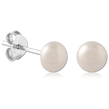 STERLING SILVER 925 PLATED JEWELED EAR STUDS PAIR
