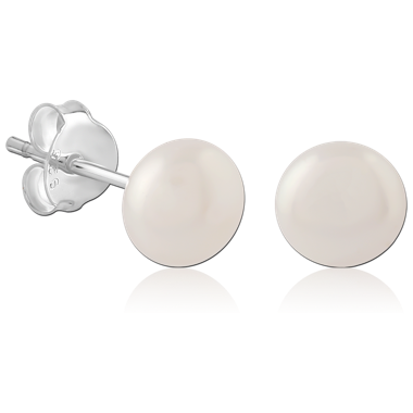 STERLING SILVER 925 PLATED JEWELED EAR STUDS PAIR