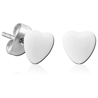 UV ACRYLIC EAR STUDS PAIR - HEART