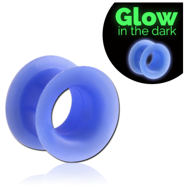 SILICONE GLOW IN THE DARK DOUBLE FLARED TUNNEL