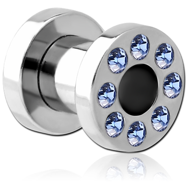 STAINLESS STEEL VALUE JEWELED THREADED TUNNEL