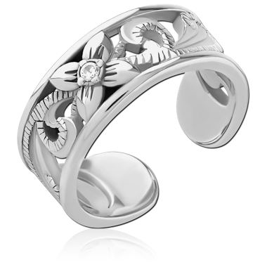 SURGICAL STEEL JEWELED TOE RING