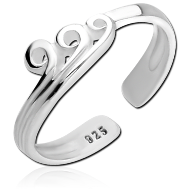 STERLING SILVER 925 TOE RING - WAVE