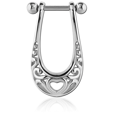 SURGICAL STEEL CARTILAGE SHIELD - HEART