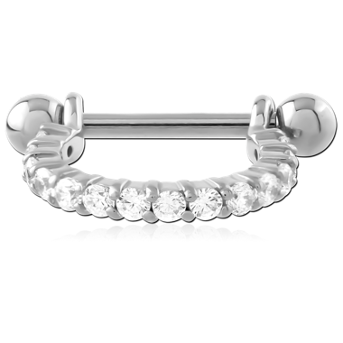 316L SURGICAL STEEL JEWELED CARTILAGE SHIELD